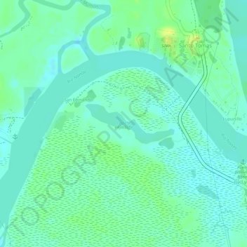 Carte topographique Laguna Viejacocha, altitude, relief