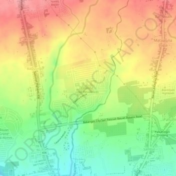 Carte topographique Catalina Lake, altitude, relief