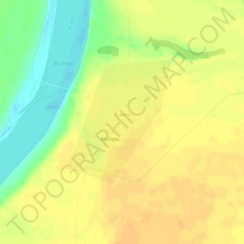 Carte topographique Агдары, altitude, relief