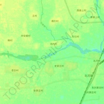 Carte topographique 中易水河, altitude, relief