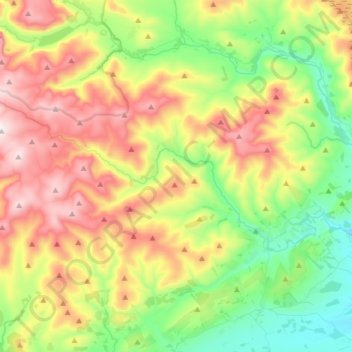 Carte topographique Glen Lethnot, altitude, relief