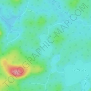 Carte topographique Lac Jasper, altitude, relief