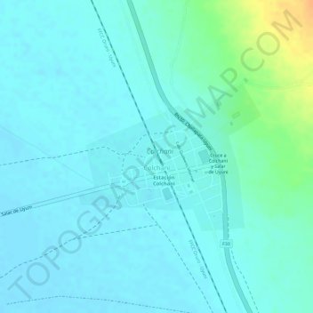 Carte topographique Colchani, altitude, relief