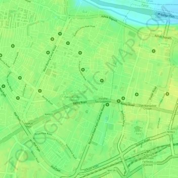 Carte topographique IAS COLONY PARK, altitude, relief