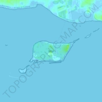 Carte topographique Vorsø, altitude, relief