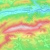 Carte topographique Montagne de Gourdan, altitude, relief