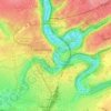 Carte topographique Luxembourg Ville: Vieux quartiers & fortifications, altitude, relief