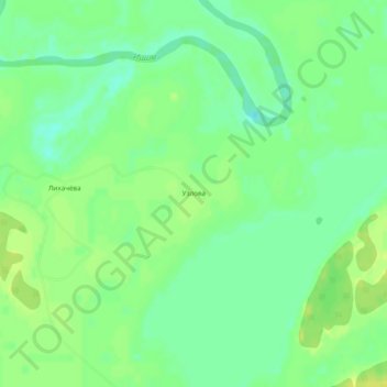 Carte topographique Узлова, altitude, relief