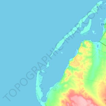 Carte topographique Mussulo, altitude, relief