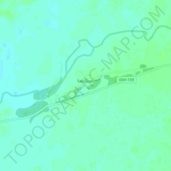 Carte topographique Таборово, altitude, relief