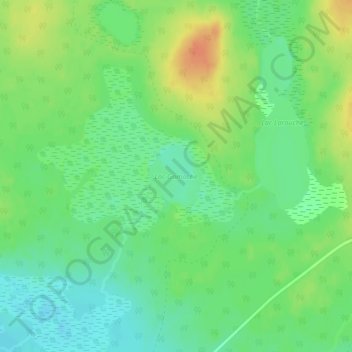 Carte topographique Lac Gamache, altitude, relief