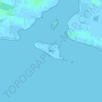 Carte topographique Kalvø, altitude, relief