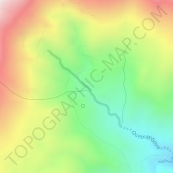 Carte topographique Oued M'Goun, altitude, relief