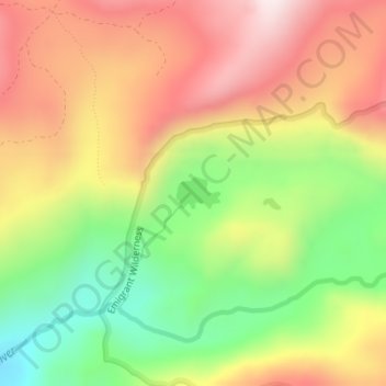 Carte topographique Waterhouse Lake, altitude, relief