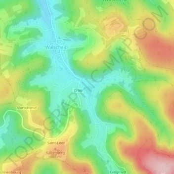 Carte topographique Biévre, altitude, relief