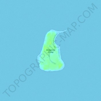 Carte topographique Bangaram Island, altitude, relief