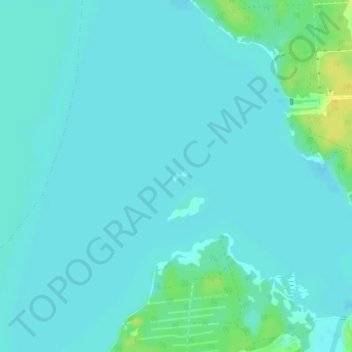 Carte topographique Северный березовский остров, altitude, relief