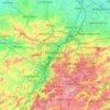 Carte topographique Bruxelles, altitude, relief