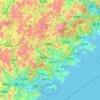 Carte topographique 泉州市, altitude, relief