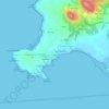 Carte topographique Corrubedo, carte du relief, carte des altitudes