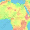Carte topographique Afrique, altitude, relief
