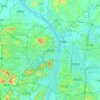 Carte topographique 长沙市, altitude, relief