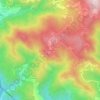 Carte topographique Beverone, altitude, relief