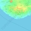 Carte topographique Amreli, altitude, relief
