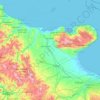 Carte topographique Foggia, altitude, relief