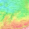 Carte topographique Brabant flamand, altitude, relief