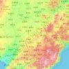 Carte topographique 吉林省, altitude, relief