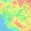 Carte topographique Pays de la Loire, altitude, relief