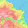 Carte topographique Plérin, altitude, relief