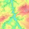 Carte topographique Jugon-les-Lacs, altitude, relief