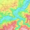 Carte topographique Liège, altitude, relief