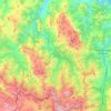 Carte topographique Quirós, carte du relief, carte des altitudes