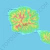 Carte topographique Tahiti, altitude, relief