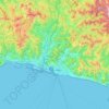 Carte topographique Genova, altitude, relief