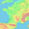 Carte topographique France métropolitaine, altitude, relief