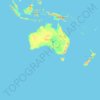 Carte topographique Australie, altitude, relief