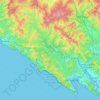 Carte topographique La Spezia, altitude, relief