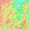 Carte topographique 湖南省, altitude, relief
