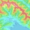 Carte topographique Rapallo, altitude, relief