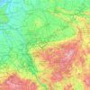 Carte topographique Rhénanie-du-Nord-Westphalie, altitude, relief