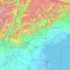 Carte topographique Veneto, altitude, relief