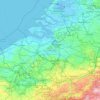 Carte topographique Flandre, altitude, relief