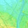 Carte topographique Huningue, altitude, relief