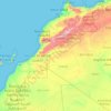 Carte topographique Maroc, altitude, relief