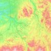 Carte topographique Cher, altitude, relief