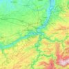 Carte topographique Liège, altitude, relief